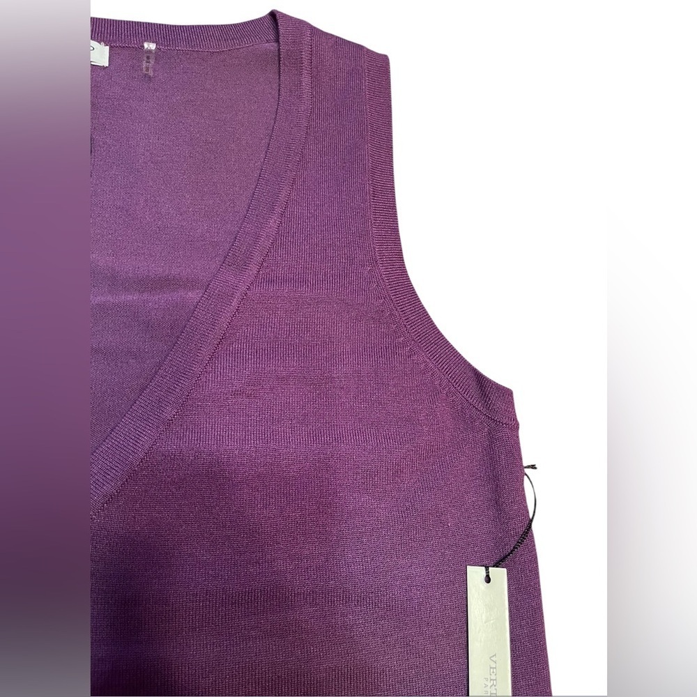 Vertigo Paris Sleeveless Knit V-Neck Sweater Size XL - Picture 5 of 8